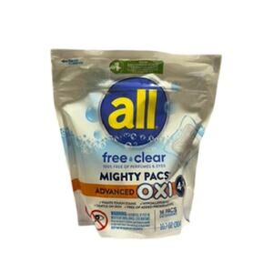 3pks All Free Clear Mighty Laundry Detergent Pods with Oxi Stain Removers 19ct